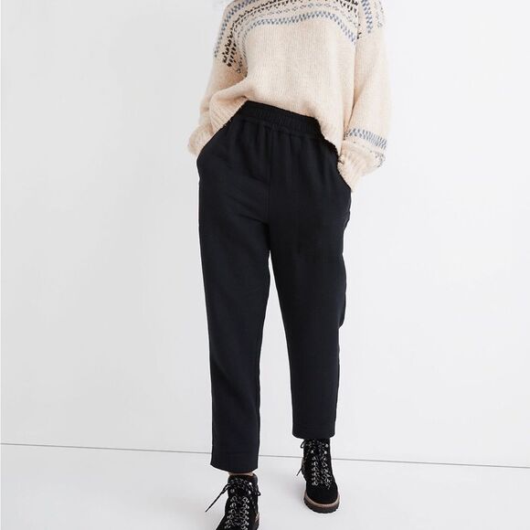 Madewell Waffleback Pull-On High-Rise Tapered Pants Oversized Small - Picture 2 of 9